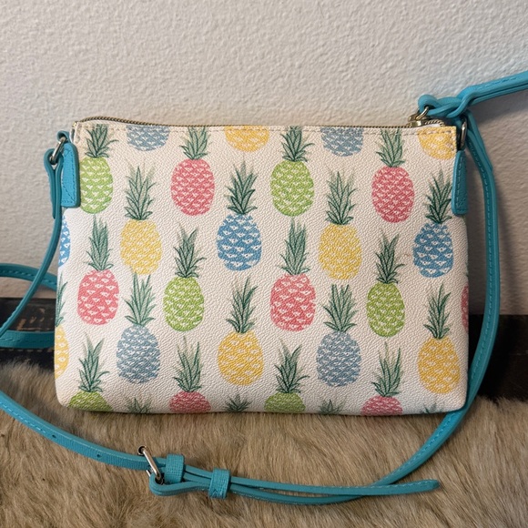 Dooney & Bourke Pineapple Print Pouchette Crossbody Bag new without tags - Picture 3 of 7
